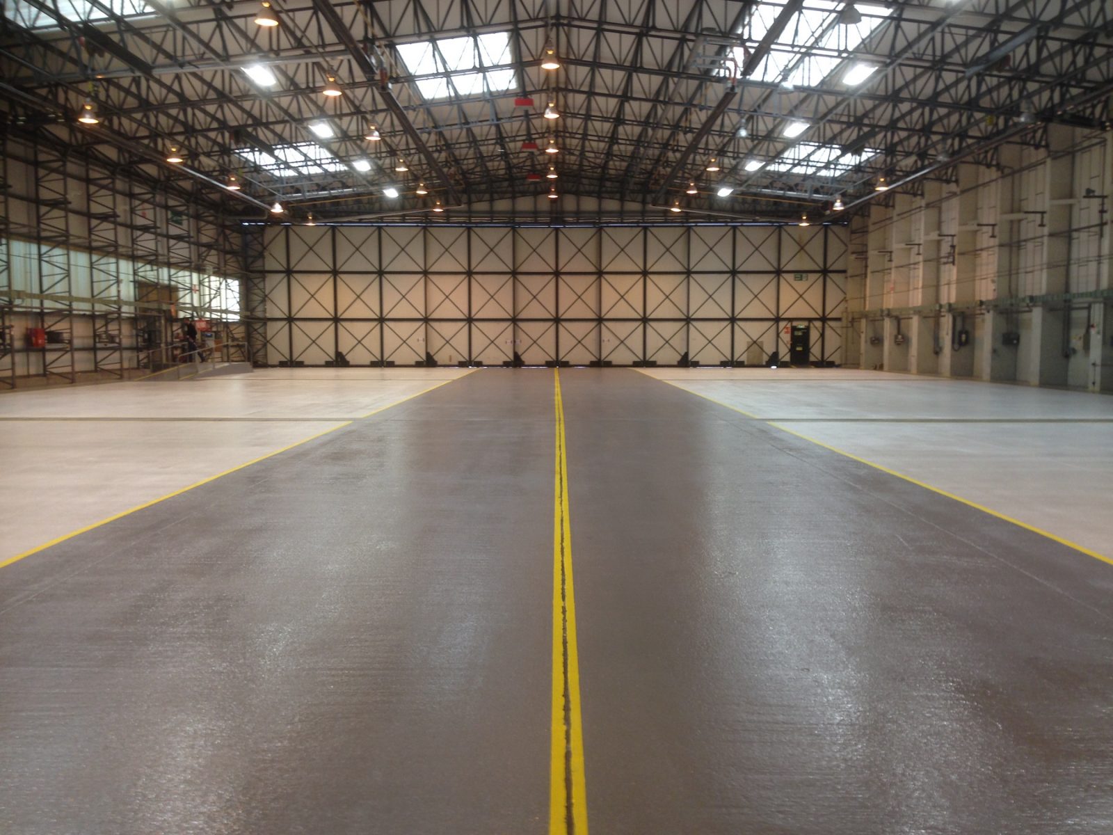 Helicopter aircraft hangar resin flooring ACL Industrial Flooring